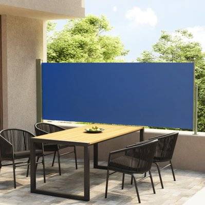 vidaXL Auvent latéral rétractable de patio 117x300 cm Bleu - 317830 - 8720286768938