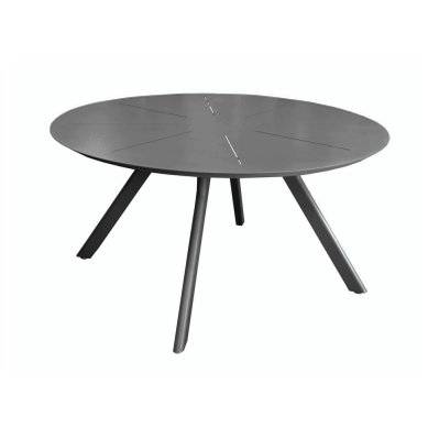 Table de jardin ronde Seven en aluminium - graphite 150 cm - 72986 - 3700103078711