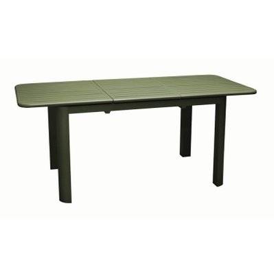 Table de jardin rectangulaire Eos en aluminium extensible - vert 130/180 cm - 72919 - 3700103093233