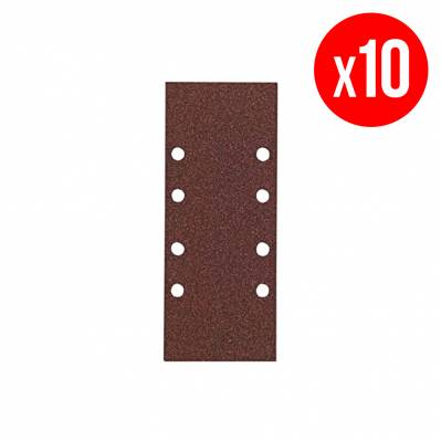 Pack de 10 bandes abrasifs HITACHI - 93 x 230 mm - grain 120 - 753035 - 8717154659535
