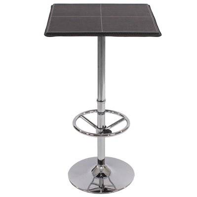 Table haute de bar bistrot avec repose-pied 110 cm noir TAB04002 - tab04002 - 3000007025331