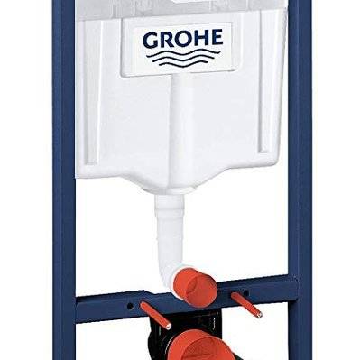 Grohe Pack WC Bâti-support + WC sans bride SAT Delano + Abattant softclose + Plaque Chrome - 8592127182056 - 8592127182056