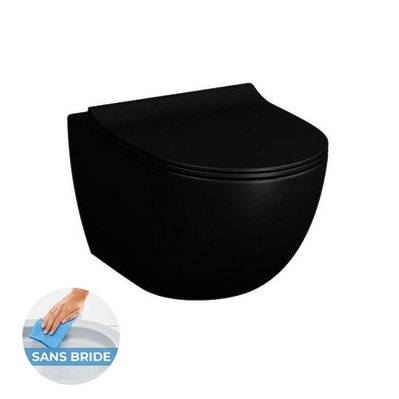 Nemo Go Sana Abattant WC frein de chute et déclipsable thermoplast noir -  540747 