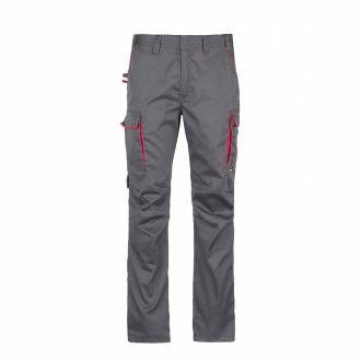 Pantalon de travail multipoche Inn-MotionNew DUCATI - 240 g/m² - gris/rouge - taille 60