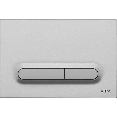 Vitra  Loop T Plaque de déclenchement double touche, chrome mat (740-0785) - 8693405262047 - 8693405262047