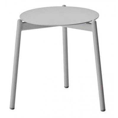 Table basse de jardin ronde Ambiance coffee en aluminium - blanc - 84382 - 3700103110190