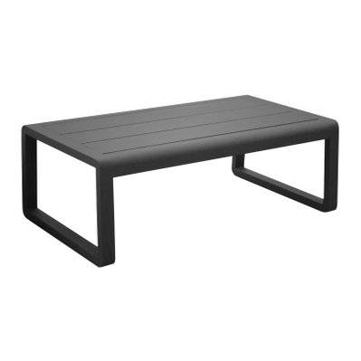 Table basse rectangulaire Antonino en aluminium - graphite - 130 x 67 cm - 84389 - 3700103103864