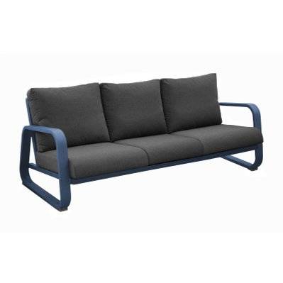 Canapé 3 places Antonino sofa en aluminium/coussins - bleu/gris - 84225 - 3700103103840