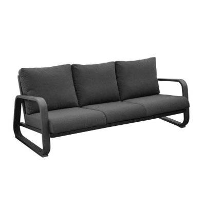 Canapé 3 places Antonino sofa en aluminium/coussins - graphite/gris - 84226 - 3700103103826