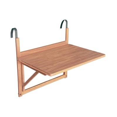 Table d'appoint en bois pour balcon. rectangulaire. rabattable. hauteur ajustable - 3760388442089 - 3760388442089