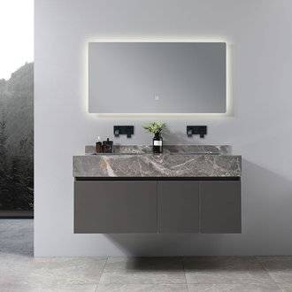Meuble salle de bain double vasque VICTORIA 140 cm + miroir