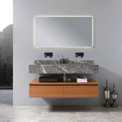 Meuble salle de bain double vasque ROSA 120 cm + miroir - ROSA-8480G-1200 - 3760402750275