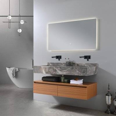 Meuble salle de bain double vasque ROSA 120 cm + miroir - ROSA-8480G-1200 - 3760402750275