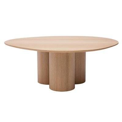 Table basse design bois clair L100 cm HOLLEN - L100xT78xH37.3 - 55452 - 3662275141160