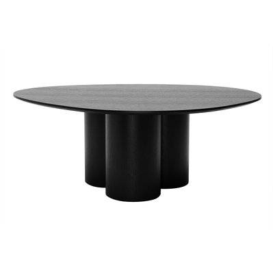 Table basse design bois noir L100 cm HOLLEN - L100xP78xA37.3 - 55453 - 3662275141177