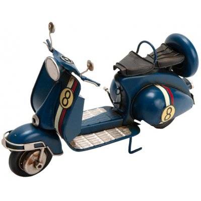 Scooter italien décoratif en métal bleu - 55978 - 3700866349899