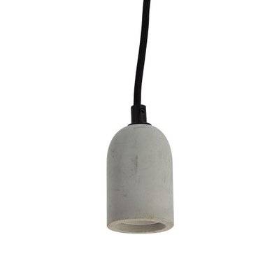 Suspension LED à douille - E27 - Ø5,4 x 120 cm - béton - gris & noir - 3700619420875 - 3700619420875
