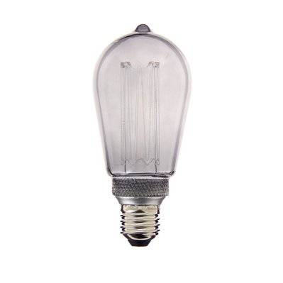 Ampoule LED Edison - E27 - 4 W - Ø6,3 cm - blanc chaud - verre fumé - 3700619425146 - 3700619425146