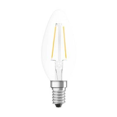 Pack de 2 ampoules LED flammes à filament - E14 - 2,5 W - blanc chaud - 4052899415355 - 4052899415355
