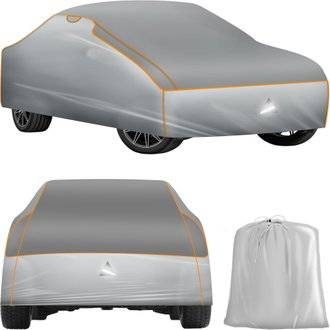 Tectake  Bâche de voiture anti-grêle imperméable et respirante - M (431 x 165 x 120 cm)