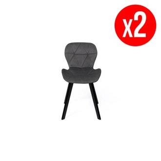 Pack de 2 chaises Daisy - polypropylène - gris - reconditionné grade A