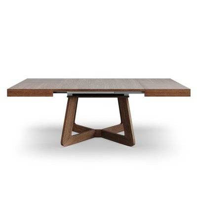 Table extensible NODI - 130/230 x 130 x 76 cm - chêne foncé - reconditionné grade A - win_tab_ext_130_nodi3 - 5903614719533